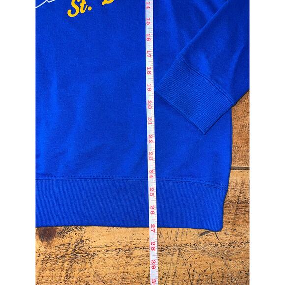 Womens Reebok Blue St. Louis Blues French‎ Terry Crew Sweatshirt Logo Size Large - Picture 5 of 6